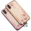 Чохол TPU силікон золото квіти для iPhone Xs
