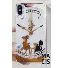 Чехол силикон белый Часы для iPhone Xs 
