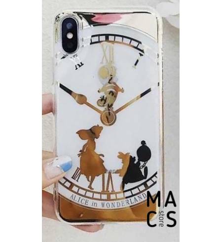 Чехол силикон белый Часы для iPhone Xs 