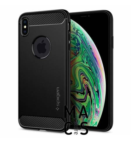 Чехол TPU Spigen Rugged Armor Original для iPhone Xs Black