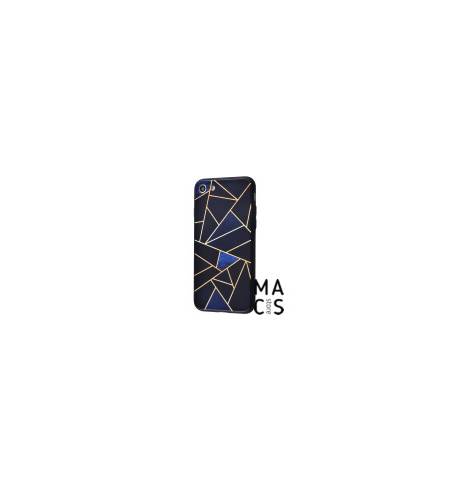 Чехол Glass+TPU призма темно-синий для iPhone X/XS