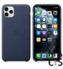 Чехол TPU тёмно-синий Apple Logo для iPhone 11Pro Max