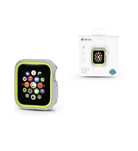 Бампер TPU for Apple Watch 40mm/44mm Silver-Yellow