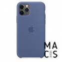 Чехол TPU синий лён Apple Logo для iPhone 11Pro Max