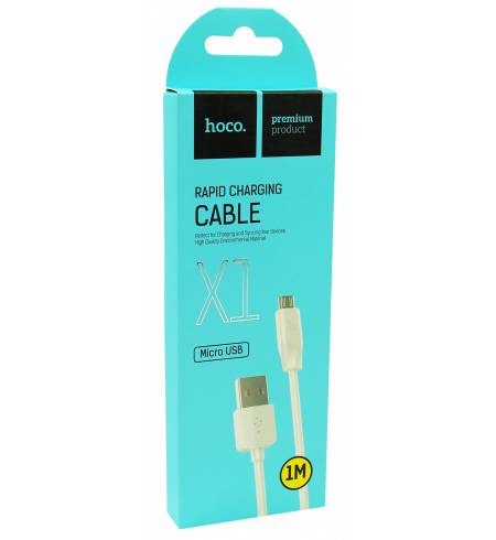 Кабель Hoco USB to Micro USB 1m White