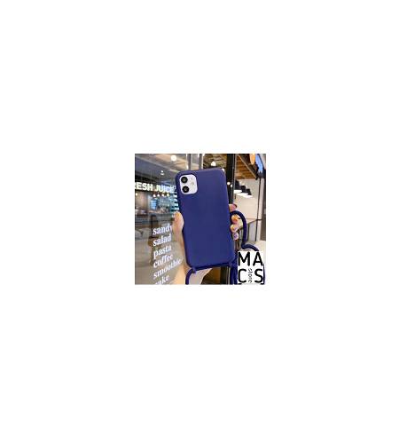 Чехол синий с шнурком для iPhone 12 Pro Max