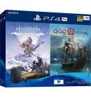 Консоль игровая SONY PS4, 1 TB, Black, Pro, UA, God of War +Horizon Zero Dawn