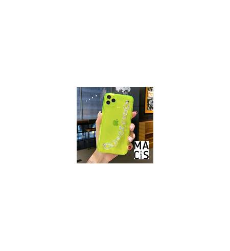 Чехол желтый ремешек блеск для iPhone 12 Pro 