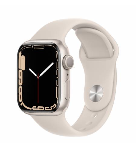 Apple Watch Series 7 45mm Starlight Aluminum Case with Starlight Sport Band