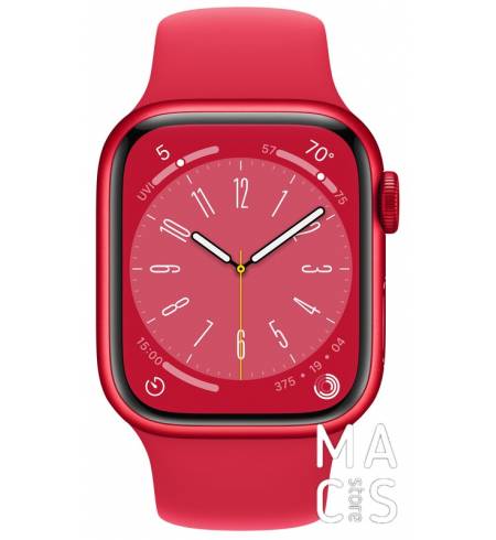 Apple Watch Series 8 41mm RED Aluminum Case with RED Sport Band