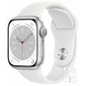 Apple Watch Series 8 41mm Silver Aluminum Case with Silver Sport Band