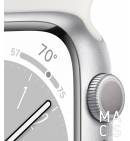 Apple Watch Series 8 41mm Silver Aluminum Case with Silver Sport Band