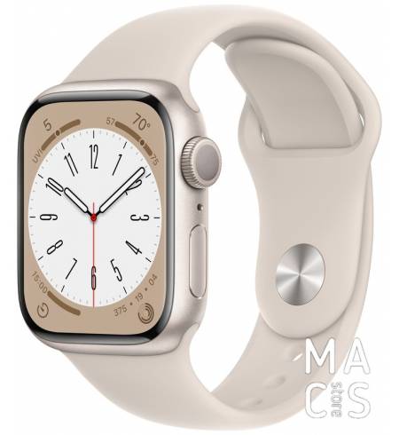 Apple Watch Series 8 45mm Starlight Aluminum Case with Starlight Sport Band