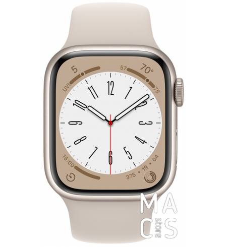 Apple Watch Series 8 45mm Starlight Aluminum Case with Starlight Sport Band