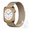 Apple Watch Series 8 GPS + Cellular 41mm Gold S. Steel Case w. Milanese Loop Gold