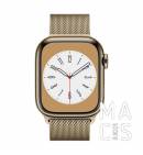Apple Watch Series 8 GPS + Cellular 41mm Gold S. Steel Case w. Milanese Loop Gold