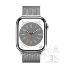 Apple Watch Series 8 GPS + Cellular 45mm Silver S. Steel Case w. Milanese Loop Silver