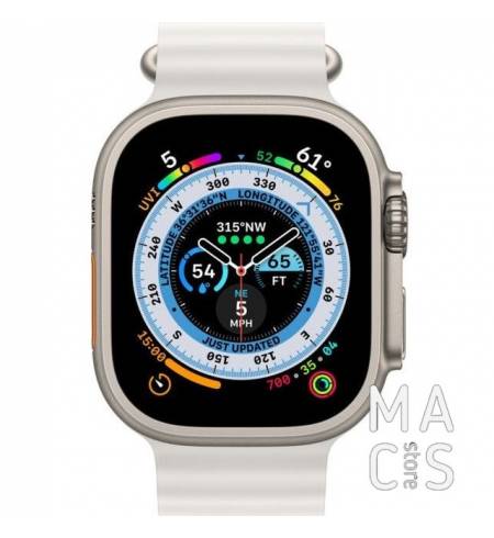 Apple Watch Ultra 49mm GPS + LTE Titanium Case with White Ocean Band