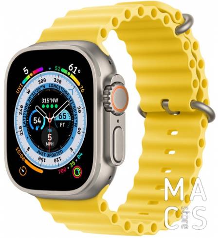 Apple Watch Ultra 49mm GPS + LTE Titanium Case with Yellow Ocean Band