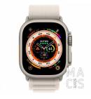 Apple Watch Ultra 49mm GPS + LTE Titanium Case with Starlight Alpine Loop - Small