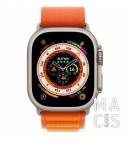 Apple Watch Ultra 49mm GPS + LTE Titanium Case with Orange Alpine Loop - Small