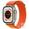Apple Watch Ultra 49mm GPS + LTE Titanium Case with Orange Alpine Loop - Large