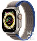 Apple Watch Ultra GPS + Cellular 49mm Titanium Case with Blue/Gray Trail Loop - S/M