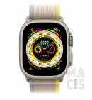 Apple Watch Ultra GPS + Cellular 49mm Titanium Case with Yellow/Beige Trail Loop - S/M