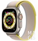 Apple Watch Ultra GPS + Cellular 49mm Titanium Case with Yellow/Beige Trail Loop - S/M