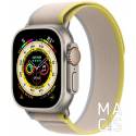 Apple Watch Ultra GPS + Cellular 49mm Titanium Case with Yellow/Beige Trail Loop - M/L