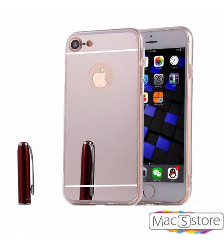 Чехол TPU-пластик зеркальный серебро Logo для iPhone 7